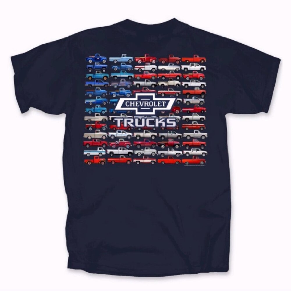 Chevy Chevrolet Trucks U.S. Flag Short Sleeve T-Shirt NEW Fast Ship